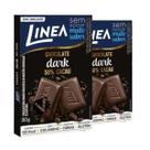 Kit 2 Barra Chocolate Linea Diet Sem Açúcar Dark 50% Cacau 30g