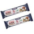 Kit 2 Barra de proteína Sense Whey Bar Absolut Nutrition Sabor Amendoim com Coco 15g de Proteína Adoçado com Stevia 45g