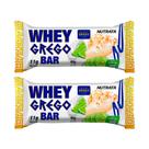 Kit 2 Barra de Proteína Whey Grego Bar Nutrata Sabor Torta de Limão com 11g de Proteína 40g