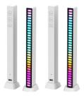 Kit 2 Barra Rítmica Sensor Som Voz Rgb Decoração Torre Led