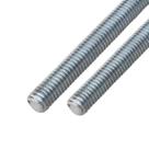 Kit 2 Barra Roscada 1/2 Polegada x 1 Metro Aço Carbono Zincada Serralheria Obras Telhas Coluna ZBR