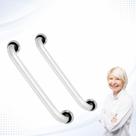 Kit 2 Barras de Apoio 80 cm Anticorrosiva em Inox/Alumínio Suporta 150 kg Segurança para Banheiro Corredor e Áreas Úmida