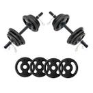 Kit 2 Barras Halteres Ocos de 40cm com Anilhas 8kgs