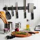 Kit 2 Barras Magnéticas De Parede Para Faca E Utensílios Organizador Porta Facas Imã Faqueiro Suporte Cozinha Churrasco