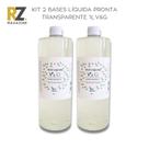 Kit 2 Bases Sabonete Líquido Pronta Hipoalergênica Transparente para Sabonete e Shampoo Quimiz VG 1 Litro