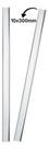 Kit 2 Bastão Agitador 10x300mm Vidro Maciço Ponta Lapidada