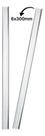 Kit 2 Bastões Agitadores 6x300mm Vidro Maciço Ponta Lapidada