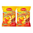 Kit 2 Batata Aliança Krisps Ondulada Churrasco 50g
