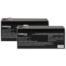 Kit 2 bateria selada p/ central de incendio 12v 1,2ah xb 1212 intelbras