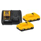 Kit 2 Baterias 20v 4ah Compacta + Carregador Rapido DCB115 Bivolt Dewalt