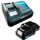 Kit 2 Baterias Íons Lítio 12V 1.5Ah BL1016 Makita e Carregador de Bateria DC10SB Kit 2 Baterias Íons Lítio 12V 1.5Ah BL1016 Makita e Carregador de Bateria DC10SB