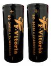 Kit 2 Baterias Lítio 26650 4.2V 38000mah Recarregável Para Lanterna Rádio Potencia