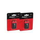 Kit 2 Baterias Pilha Alcalina 9v Cod: 408100014-2 Avant Use