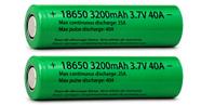 kit 2 Baterias Recarregáveis 18650 3200mAh 3.7v 40A Li-ion para Câmeras IP Wi-Fi Qualidade Premium