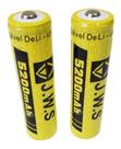 Kit 2 Baterias Recarregável 18650 5200mah 3.7v-4.2v para Lanterna