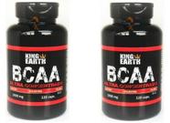Kit 2 Bcaa Ultra Concentrado 3000mg 120cápsulas - King Earth