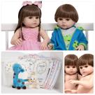 Kit 2 Bebe Reborn Casal Bailarina Girafinha Vários Itens Kit 2 Bebe Reborn Casal Bailarina Girafinha Vários Itens