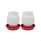 Kit 2 Bebedouro Para Aves Plastico Com Rosca 7,5 litros Kit 2 Bebedouro Para Aves Plastico Com Rosca 7,5 litros