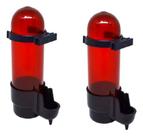 Kit 2 Bebedouros Para Pássaros Baby Âmbar Com Presilha 55 Ml
