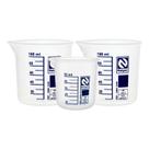 Kit 2 Becker Nalgon 100ml e 1 Becker 50ml Polipropileno