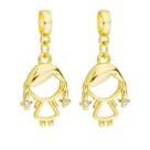 Kit 2 Berloques Menina Filha Banhado a Ouro 18k