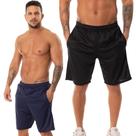 Kit 2 Bermuda Academia Corrida Esportiva Bolso Masculina