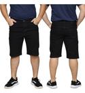 Kit 2 Bermuda Jeans Tradicional Masculina Slim Plus Size Premium Algodão Kit 2 Bermuda Jeans Tradicional Masculina Slim Plus Size Premium Algodão