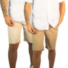 Kit 2 Bermuda Masculina de Sarja Colorida Tradicional Shorts - Verão Lançamento 2023