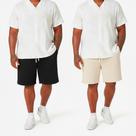 Kit 2 Bermuda Plus Size Linho Masculina Mauricinho Casual G1 ao G4 Curto Bolso Faca Diversas Cores