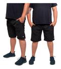 Kit 2 Bermuda Plus Size Masculina Tactel Com Elastano