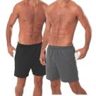Kit 2 Bermuda Short Moletom Masculina Casual Esportiva Lisa Básica Com Bolso