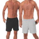 Kit 2 Bermuda Short Moletom Masculina Casual Esportiva Lisa Básica Com Bolso
