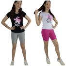Kit 2 Bermudas Ciclista Cotton Juvenil Feminina Atacado