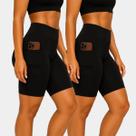 Kit 2 Bermudas Ciclista Suplex Bolso Lateral Cós Alto Com Plus Size Kit 2 Bermudas Ciclista Suplex Bolso Lateral Cós Alto Com Plus Size
