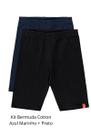 Kit 2 Bermudas Cotton Básica Menina Ciclista Kely Kety