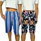 Kit 2 Bermudas Femininas Soltinhas Elástico Estampas Sortidas Suplex Light Pp ao Plus Size
