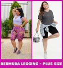 Kit 2 Bermudas Legging Plus Size Fitness Ciclismo Feminino Kit 2 Bermudas Legging Plus Size Fitness Ciclismo Feminino