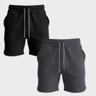 Kit 2 Bermudas Masculina Moletinho Short Moletom Dagg Algodão Lisa Com Bolsos