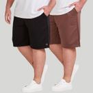 Kit 2 Bermudas Moletom Masculina Plus Size Shorts Moletinho