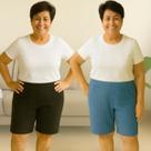 Kit 2 Bermudas Plus Size Gorgurão Feminina Senhora Básica Cor:Preto+AzulTamanho:G1 Kit 2 Bermudas Plus Size Gorgurão Feminina Senhora Básica Cor:Preto+AzulTamanho:G1