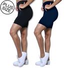 Kit 2 Bermudas Plus Size Heide Ribeiro Basic Suplex Academia