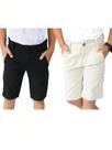 Kit 2 Bermudas Sarja jeans Masculina Infantil Confortável Infantil