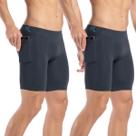 Kit 2 Bermudas térmica com bolso sem costura anti assadura corrida academia