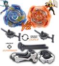 Kit 2 Beyblade Burst + 4 Lançadores Valtryek Vs Roktavor Tornado Gyro Kit 2 Beyblade Burst + 4 Lançadores Valtryek Vs Roktavor Tornado Gyro