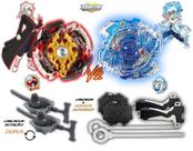 Kit 2 Beyblade Burst God Spriggan Vs Cristal Luinor Shu Vs Lui 4 Lançador