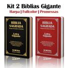 Kit 2 Biblias Sagrada Letra Gigante Luxo Popular - Preto e vermelha Com Harpa - RC Kit 2 Biblias Sagrada Letra Gigante Luxo Popular - Preto e vermelha Com Harpa - RC