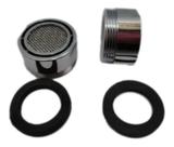 Kit 2 Bico Arejador Cromado Para Torneira Pia Macho 22mm - KeHome