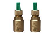 Kit 2 Bico Ponta De Cerca Latão 1/2 Tipo Xt 010 E Defletor Cor Verde