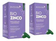 Kit 2 Bio Zinco 30 Capsulas Zinco Quelato + Aminoacidos