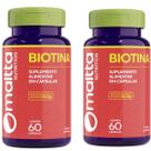 Kit 2 Biotina pura original cabelos e unhas Vitamina b7 Suplemento alimentar natural em cápsulas